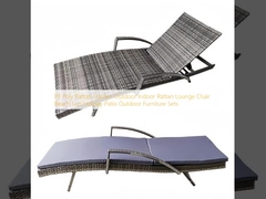 PE Poly Rattan Jardin Extérieur Intérieur Rattan Chaise de salon Plage Soleil Vacances Patio Ensembles de meubles d'extérieur