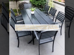 Café moderne magasin de jardin imperméable à l'eau Sillas De Comedor Appuie-bras métalliques Chaises en aluminium moulé Meubles de patio extérieur intérieur