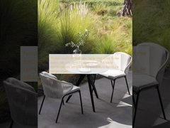 Table et chaise de balcon extérieur nordique en trois pièces, chaise en rotin de cour, combinaison de table à thé, meubles extérieurs de loisirs simples chaise en rotin