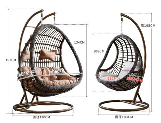 Indoor Outdoor Patio Hanging Swing Chair With Stand Home House Hotel