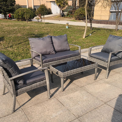 Top Selling In Uk /Usa Market 4 Pieces Rattan Handmade Outdoor Furniture Luxury Patio Garden Furniture Set