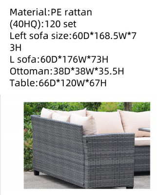 Luxury Hotel Outdoor Furniture Waterproof PE Indoor Wicker Dining Table And Chairs