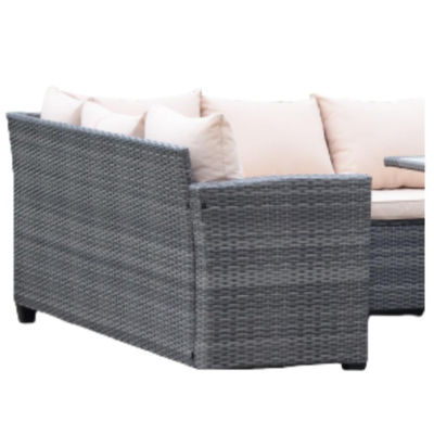 Luxury Hotel Outdoor Furniture Waterproof PE Indoor Wicker Dining Table And Chairs