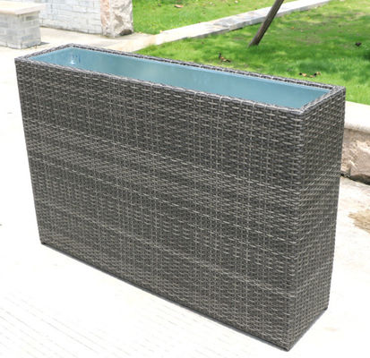 Big Long Wicker Plant Rattan Handmade Flower Pot Plant Metal Indoor Furniture