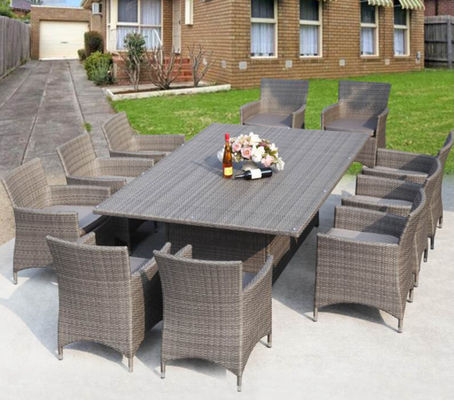 8 Seater  9 Seater Rattan Garden Furniture Sofa Dining Table Set Modern Rattan