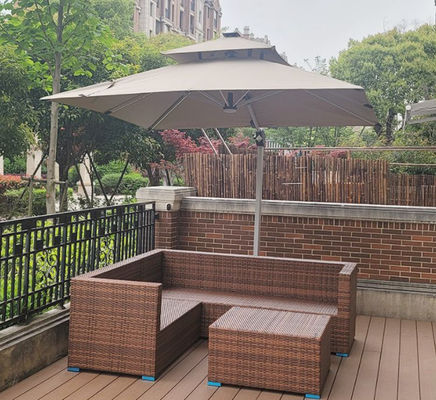 Rattan Lounge Sofa Set Outdoor Garden Patio Furniture Waterproof Sunproof Outdoor