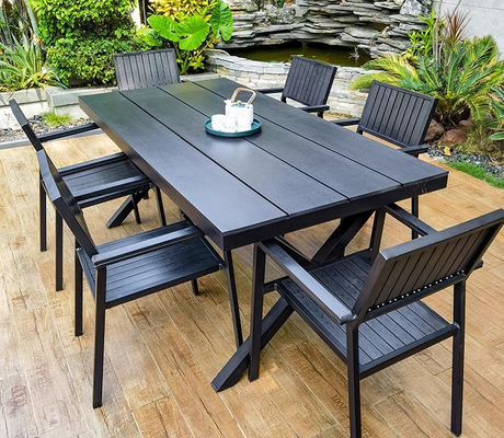 Modern Cafe Shop Garden Waterproof Sillas De Comedor Metal Armrest Cast Aluminium Chairs Indoor Outdoor Patio Furniture