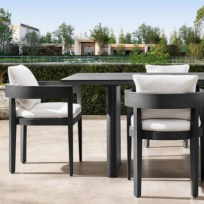 Customized outdoor tables and chairs, villas, courtyards, outdoor waterproofing, sun protection, all aluminum alloy tables and chairs, hotels, homestays, outdoor furniture